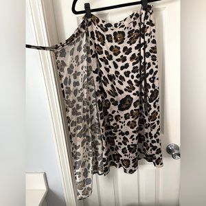 Leopard wrap skirt